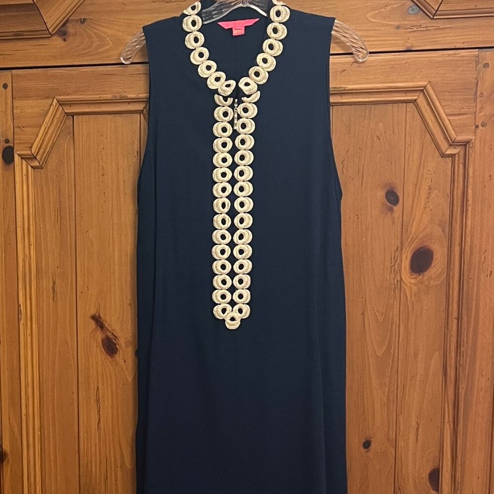 Lilly Pulitzer Jane Shift Dress Size 16 Navy New